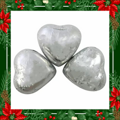 Kingsway Silver Foil Milk Chocolate Hearts 200g